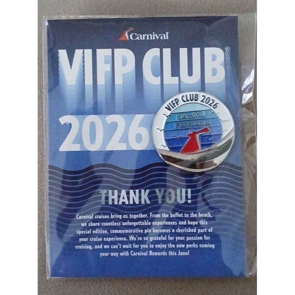Carnival Panorama 2026 Loyalty VIFP Lapel Pin Carnival Cruise Line NEW CCL